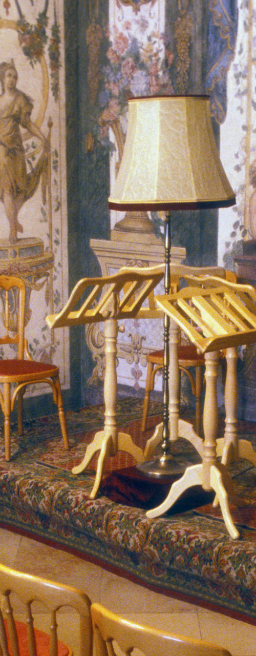 Elegant Baroque Room with Chairs and Stand