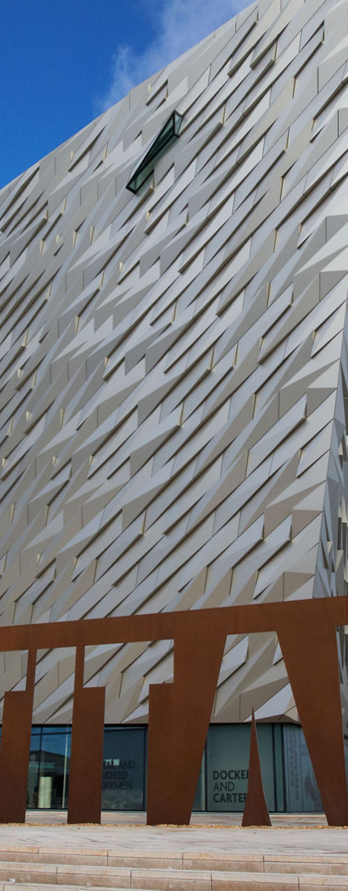 Titanic Belfast museum with modern architecture