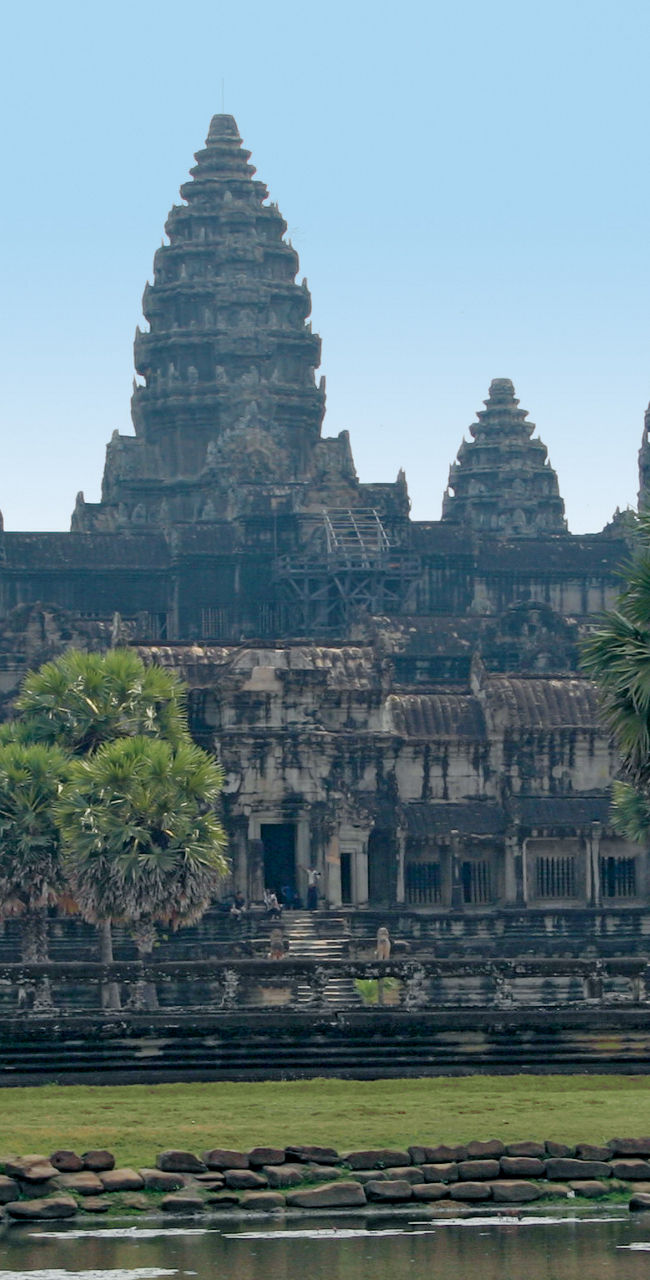 Angkor Wat temple with reflection in pond