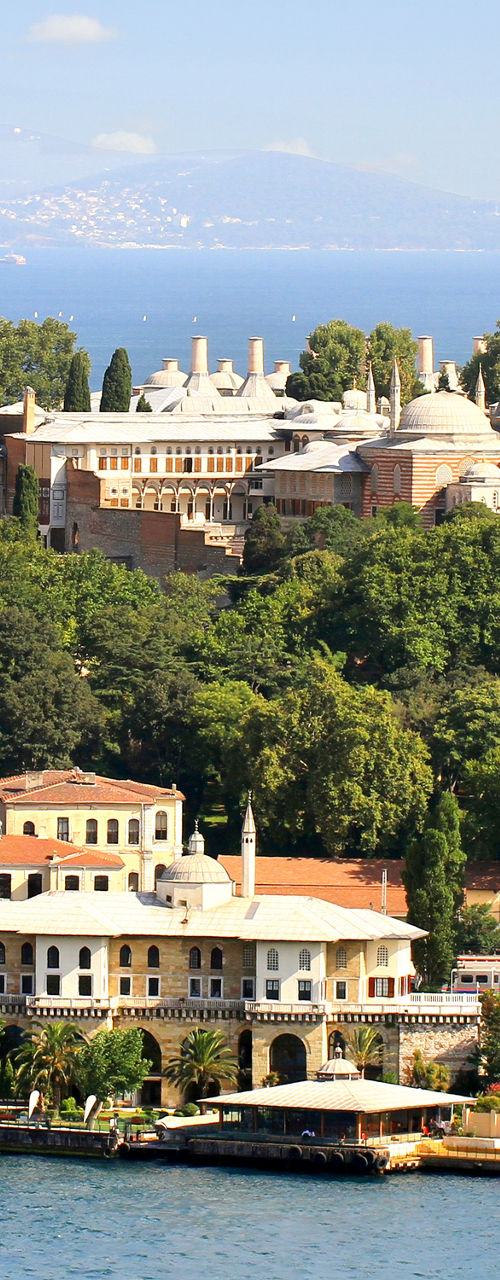 Topkapi Palace view with lush greenery