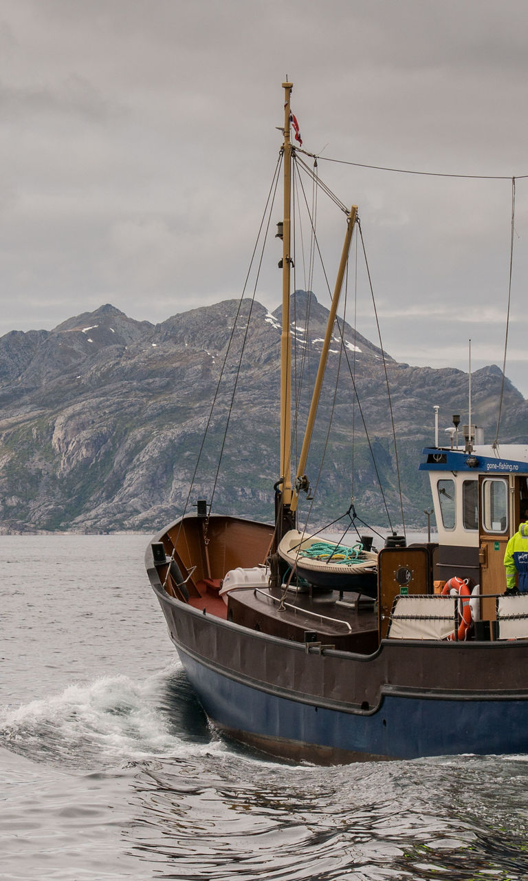 Fishing boat in scenic Nordic waters