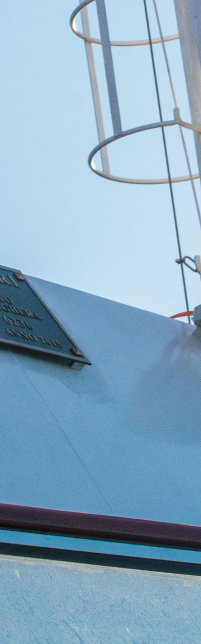Norwegian flag on a ship deck