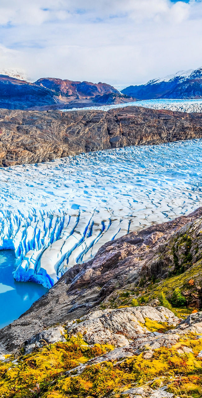 Stunning glacier landscape with vibrant colors