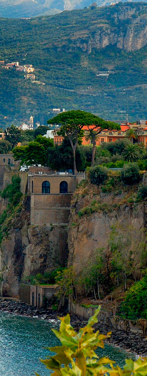 Scenic coastal view with cliffs and villas