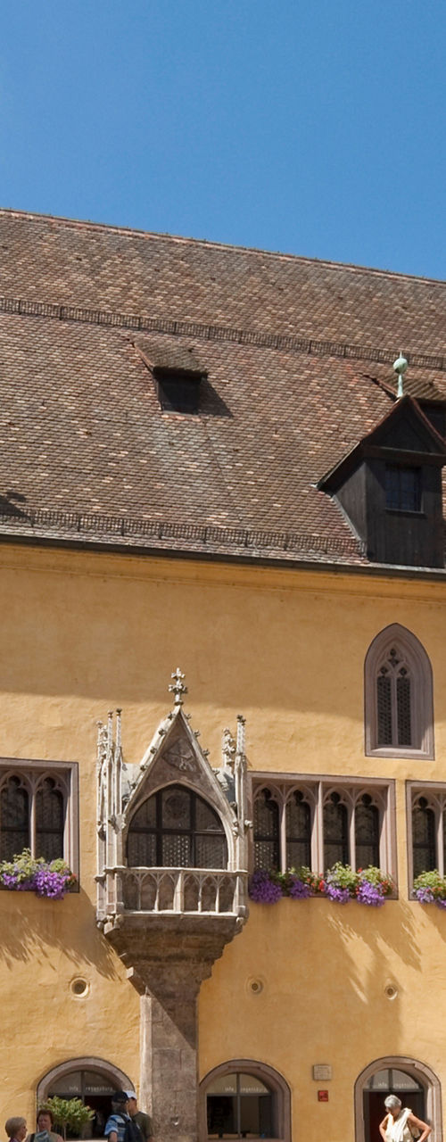 Historic building in sunny European square