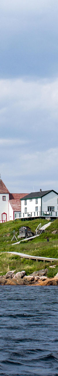 Coastal village with colorful houses