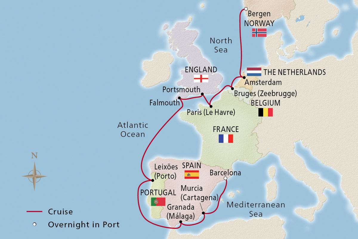 Trade Routes of the Middle Ages – route map