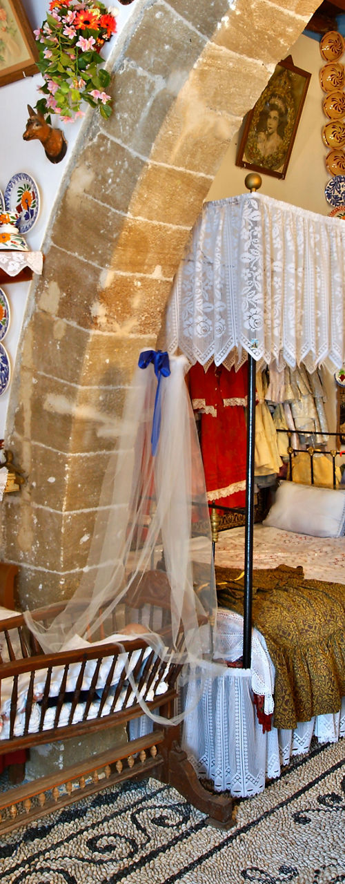 Traditional Mediterranean Interior with Decorated Walls