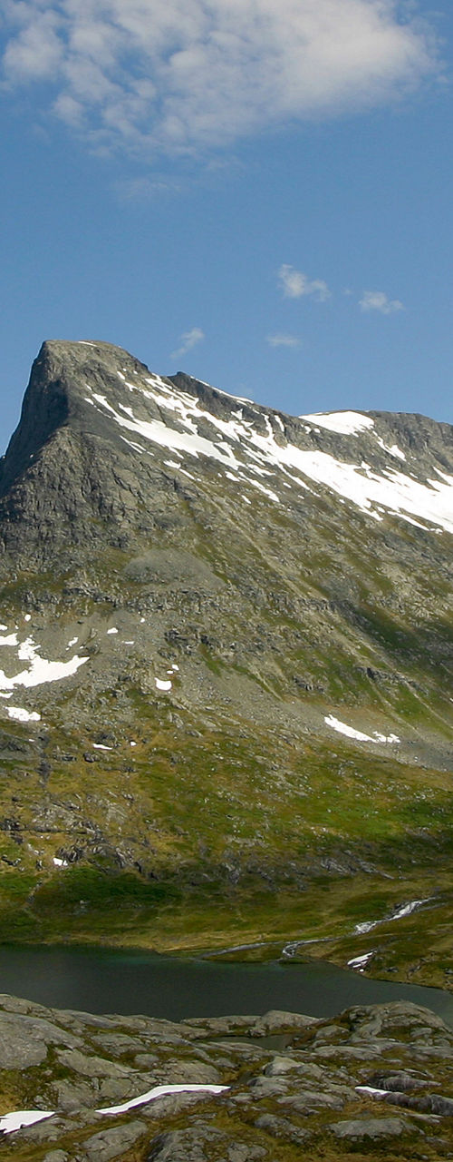Majestic Mountain Landscape with Blue Sky