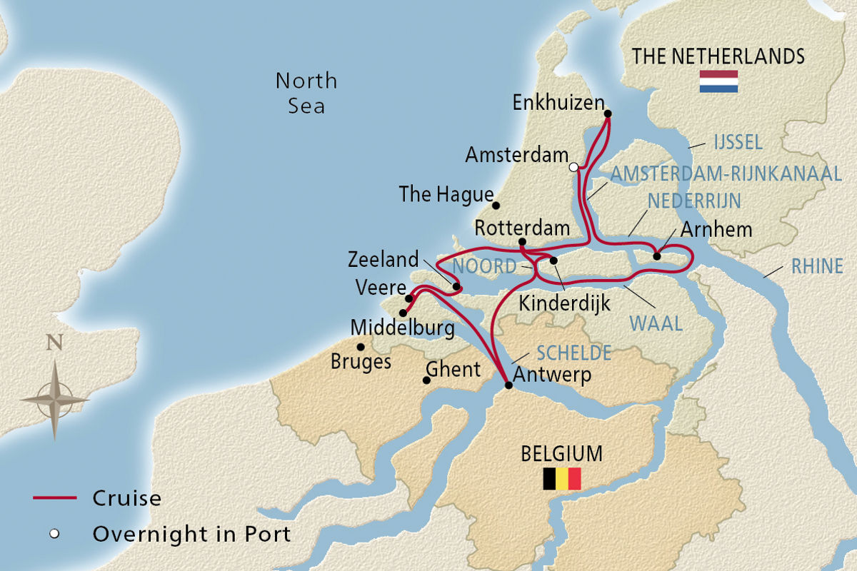 Tulips & Windmills – route map