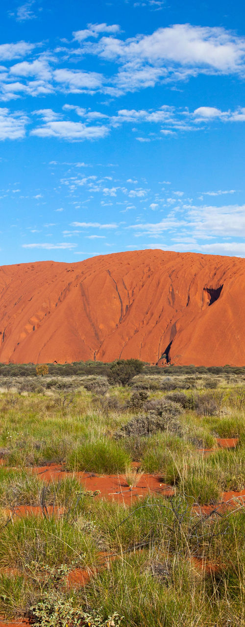 Uluru under clear blue sky in Australia