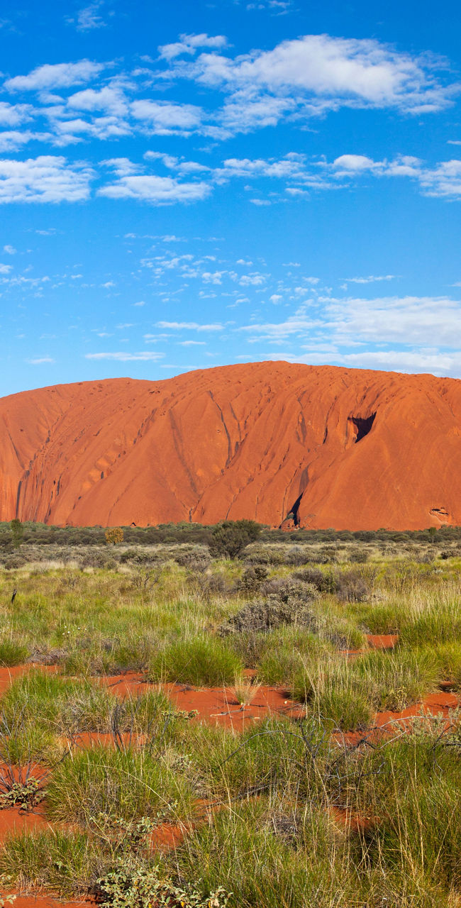 Uluru under clear blue sky in Australia