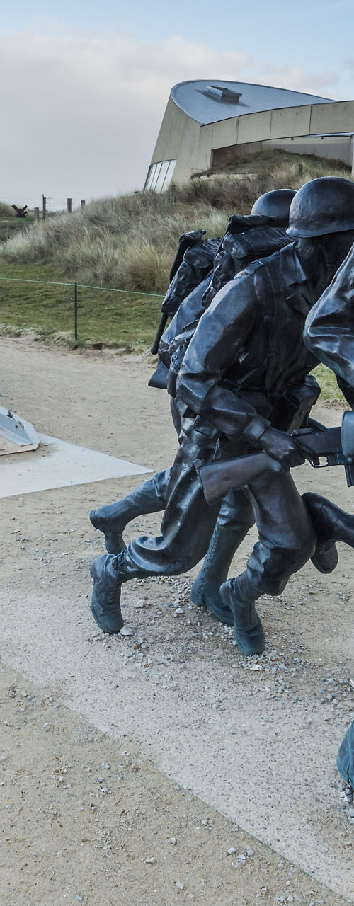 WWII soldier statues at historic site