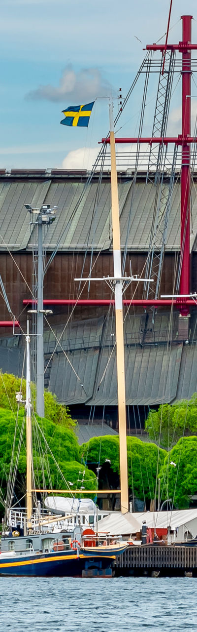 Historic ships docked near Swedish museum