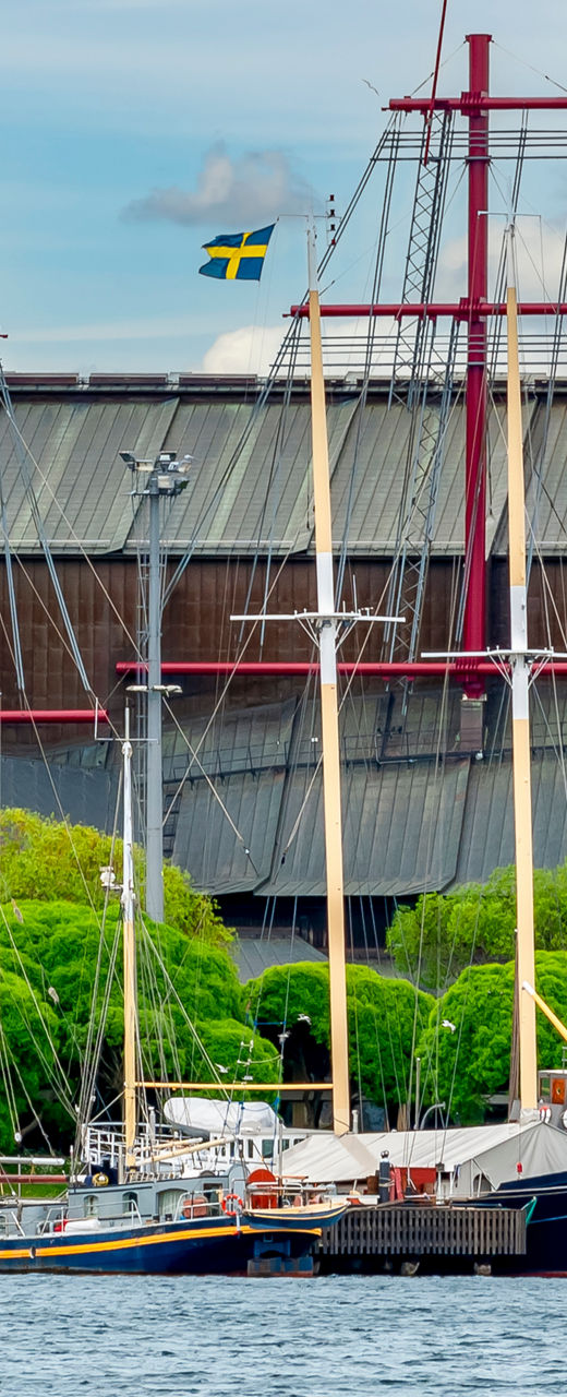 Historic ships docked near Swedish museum
