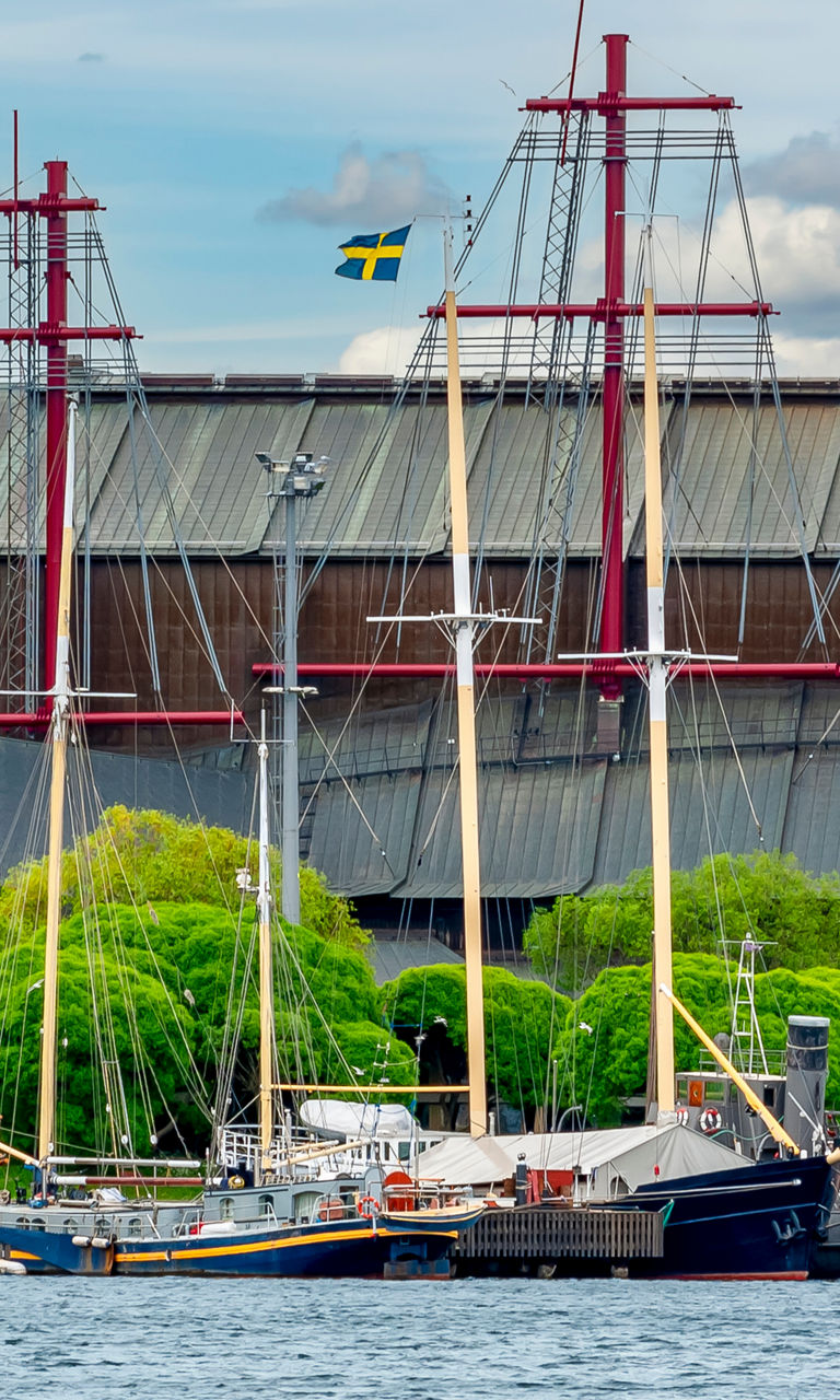 Historic ships docked near Swedish museum