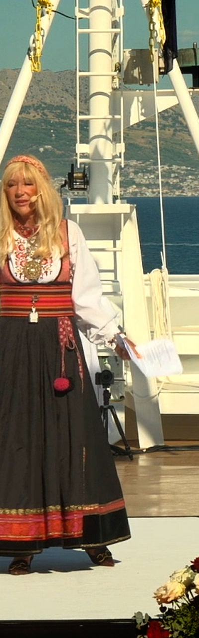 Traditional ceremony aboard a ship