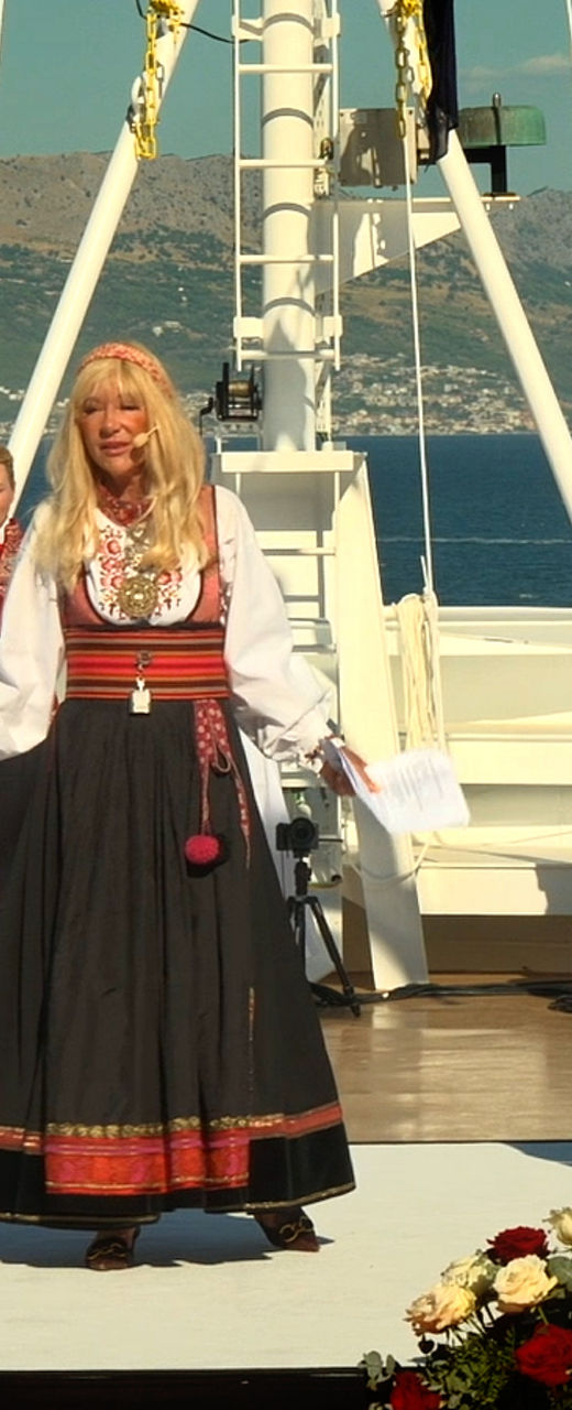 Traditional ceremony aboard a ship