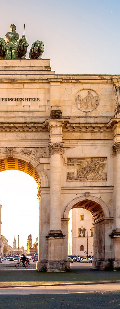 Triumphal Arch in Munich at Sunset