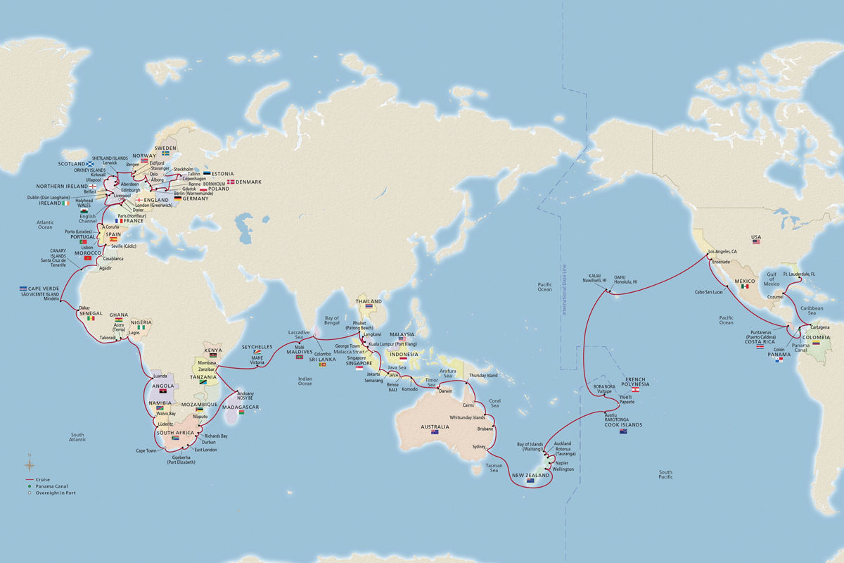 Viking World Voyage III – route map