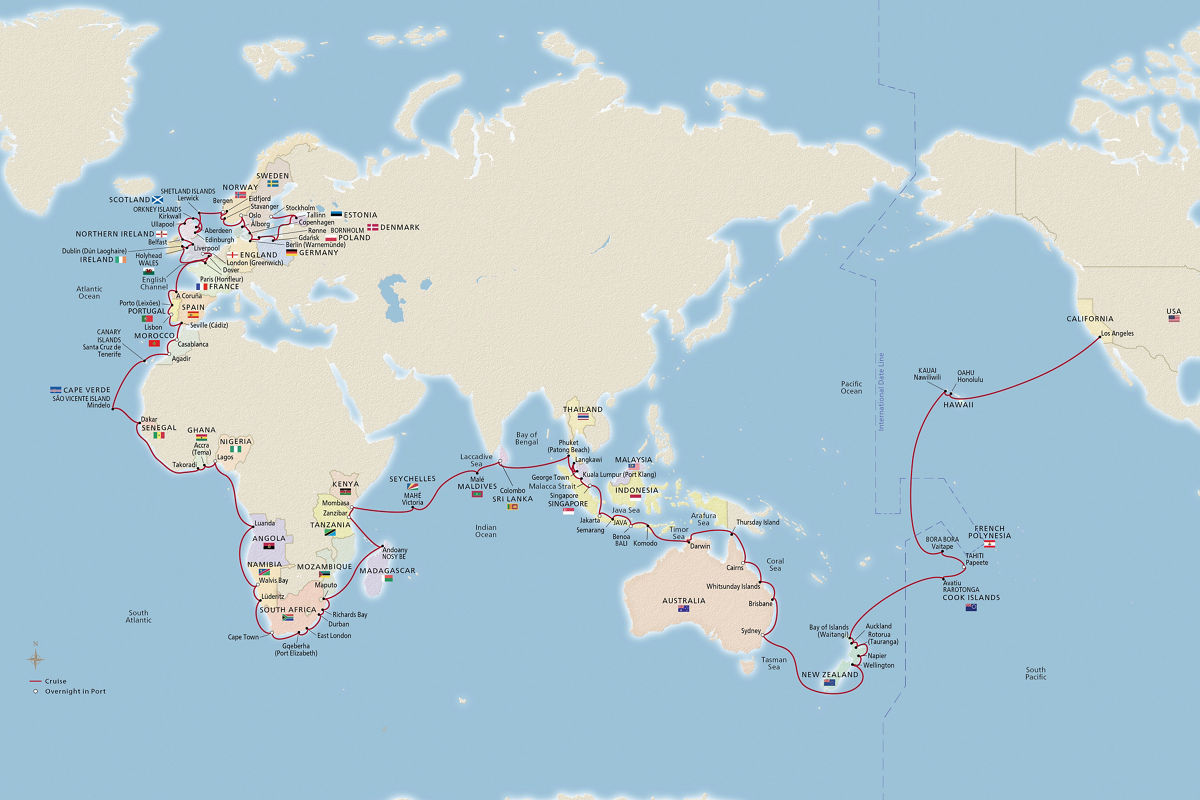 Viking World Voyage IV – route map