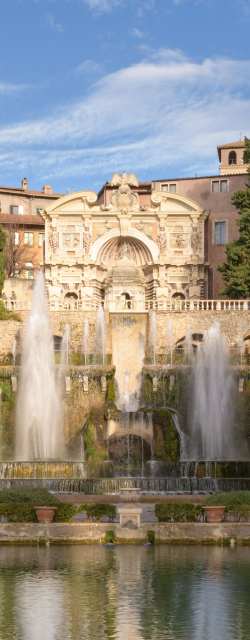 Historic Italian villa with fountains and gardens