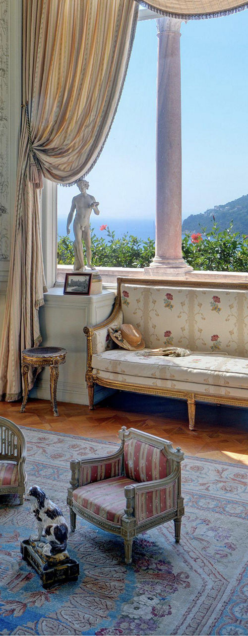 Elegant sunlit classical sitting room