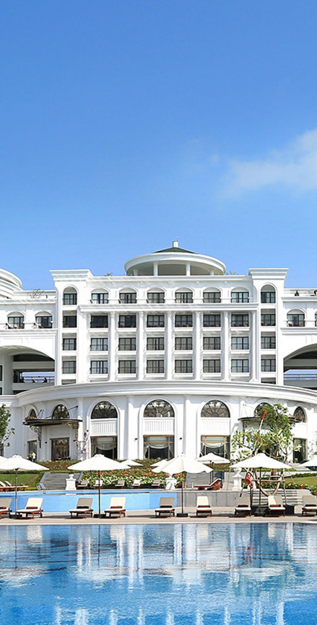 Luxury resort with pool and gardens
