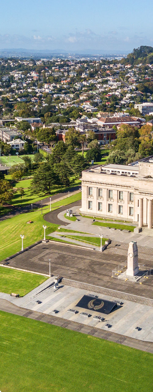 Aerial view of Auckland War Memorial Museum