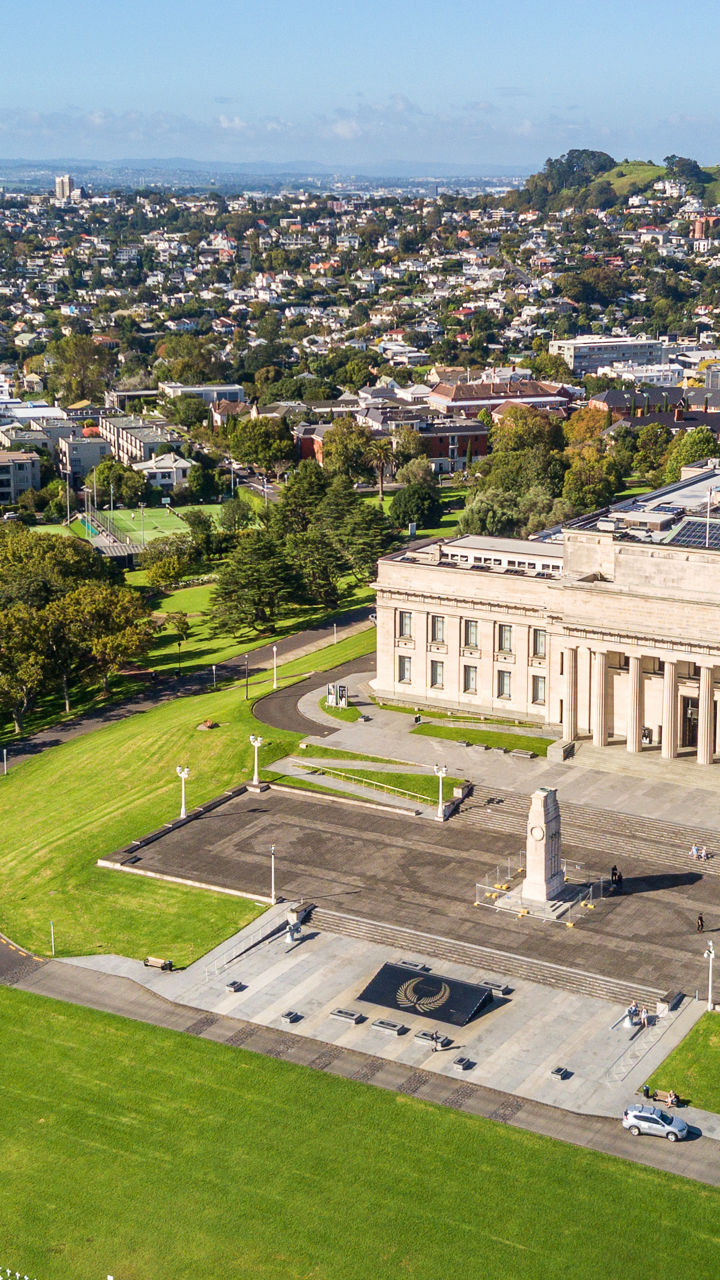 Aerial view of Auckland War Memorial Museum
