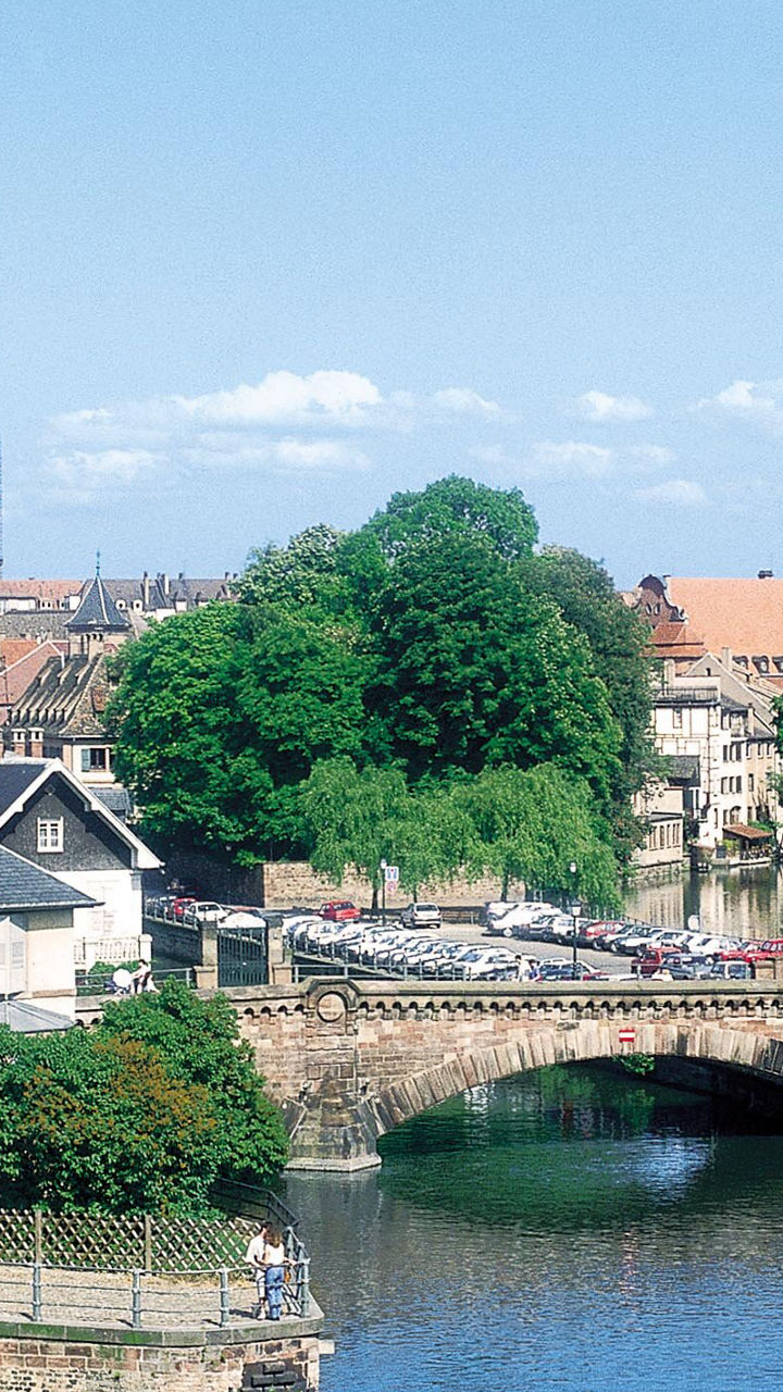 Historic Strasbourg cityscape with river view