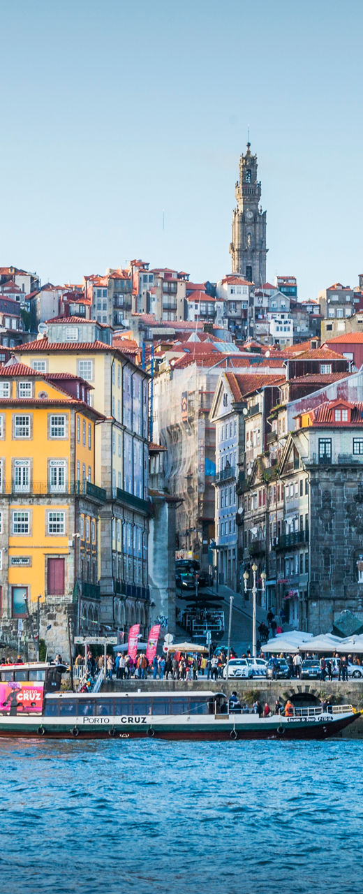 Scenic view of Porto riverside architecture