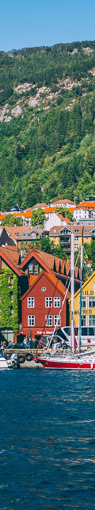 Colorful waterfront houses in Bergen, Norway