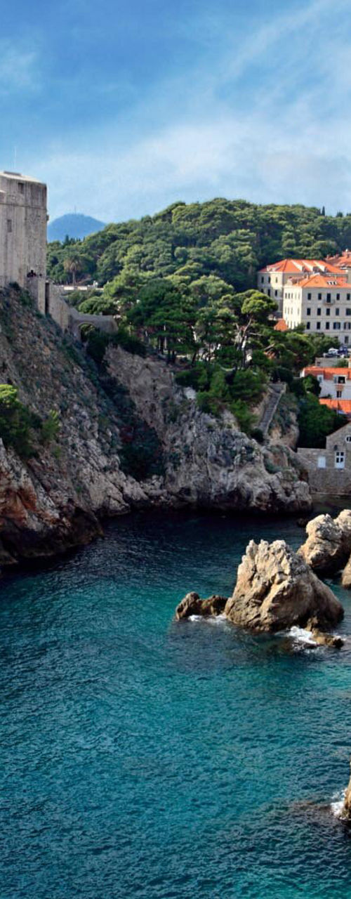 Scenic coastal view of Dubrovnik, Croatia
