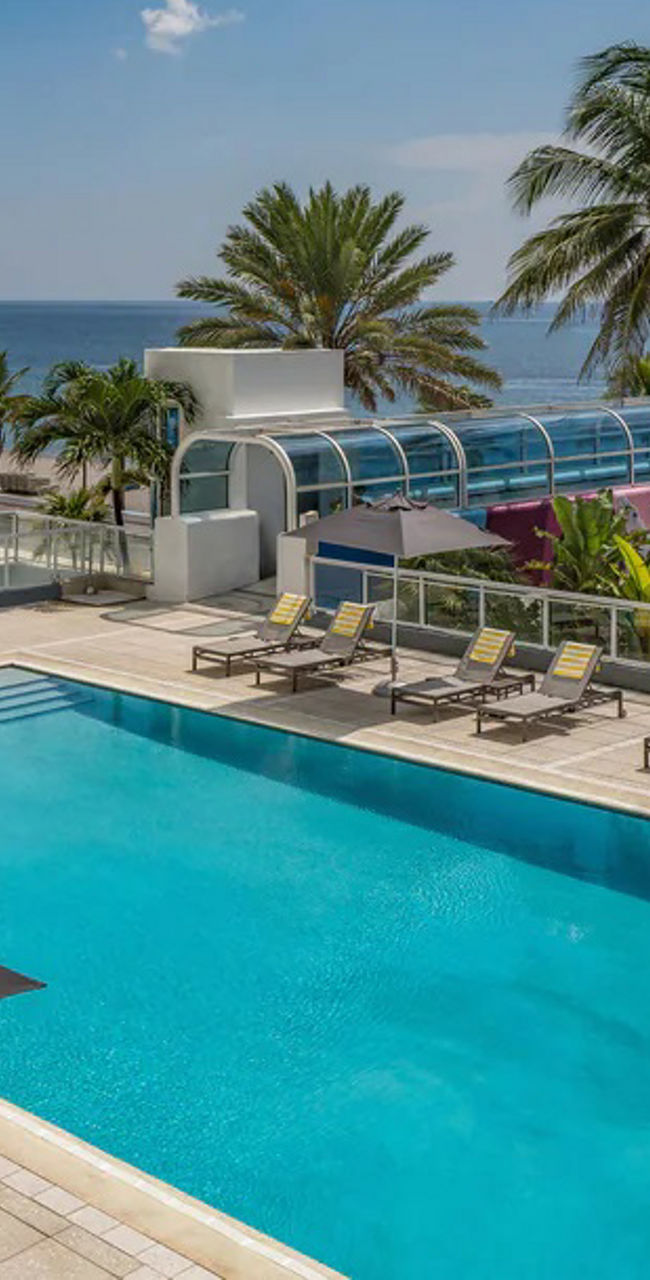 Luxury beachfront pool with ocean view
