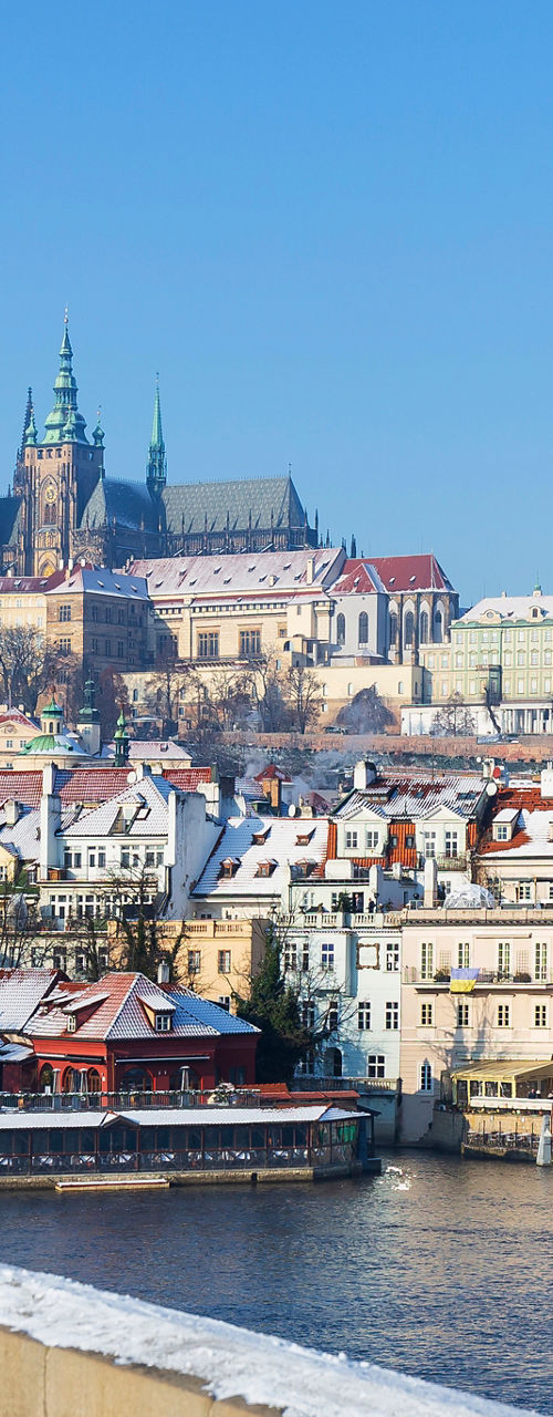 Winter view of Charles Bridge, Prague