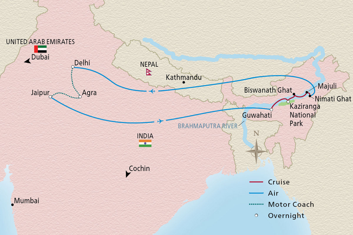 Wonders of India I – route map