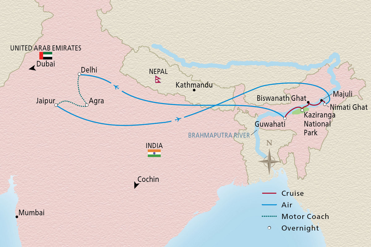 Wonders of India II – route map