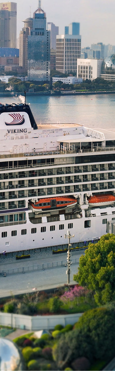 Luxury Cruise Ship Docked in Shanghai