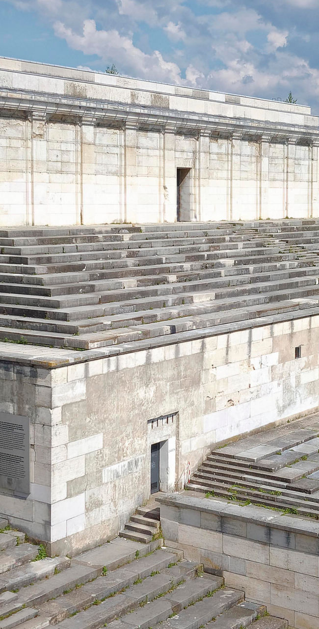 Historic stone structure with tiered steps