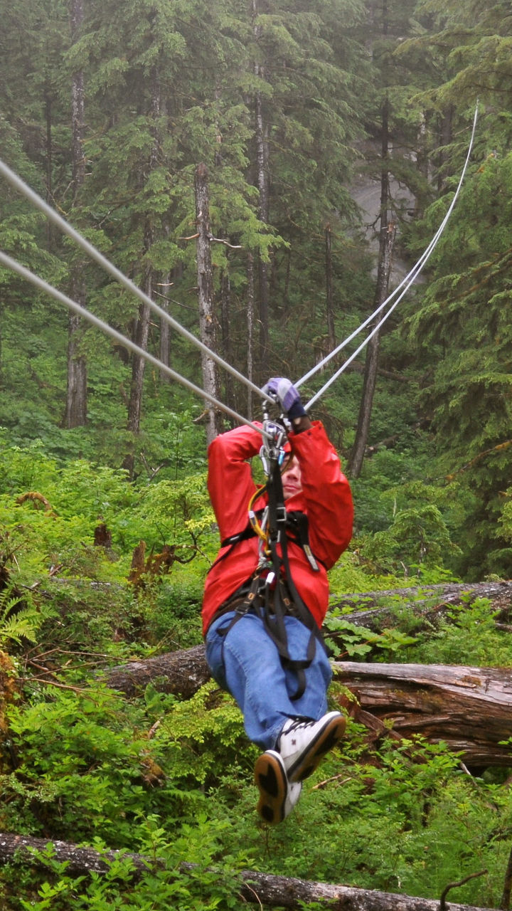 Zip Line Above the Rain Forest Canopy