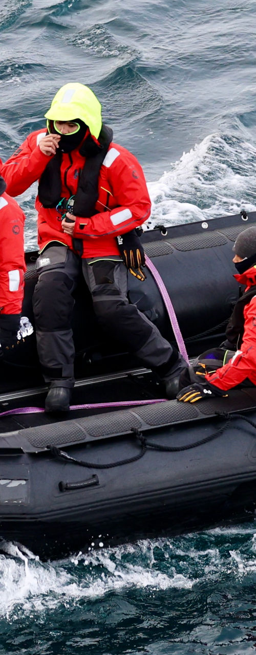Four people in Viking Milpro boat on water